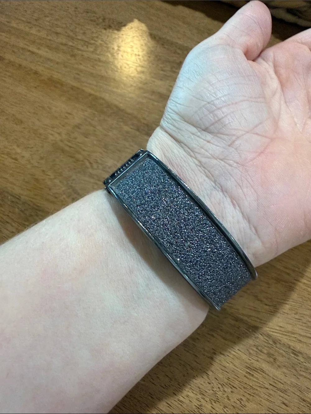 Glitter Gun Metal Black Bracelet